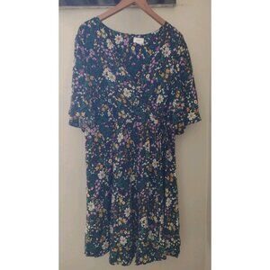 Old Navy Waist Defined Faux Wrap Dress